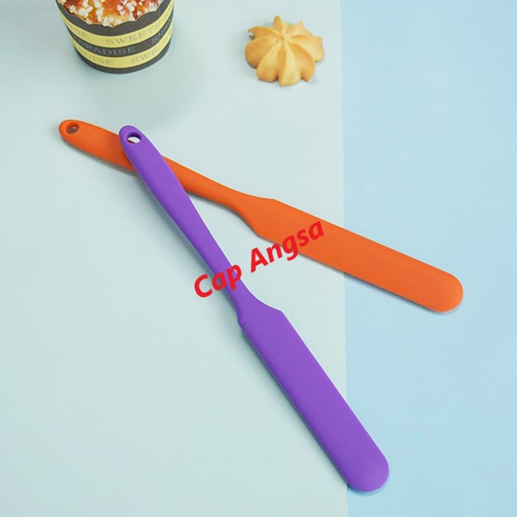 PENAWARAN SPESIAL SILICONE JAR SPATULA SLIM BUTTER KNIFE PISAU OLES ROTI PANJANG SILIKON MINI SPREAD