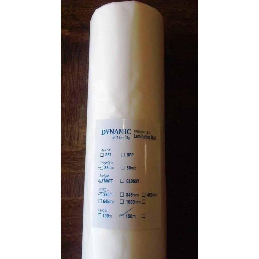 

TERMURAH - Plastik Laminating Roll Dynamic 33cm x 150m x 32micron