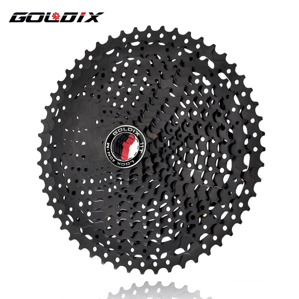 GOLDIX Roda Hitam Kaset MTB 8 9 10 11 12 Kecepatan 11-40/42/46/50/50T Sproket Sepeda Freewheel Seped