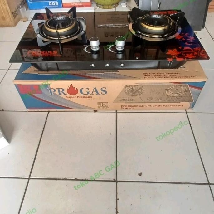 KOMPOR GAS TANAM 2 TUNGKU KACA PROGAS PG 569
