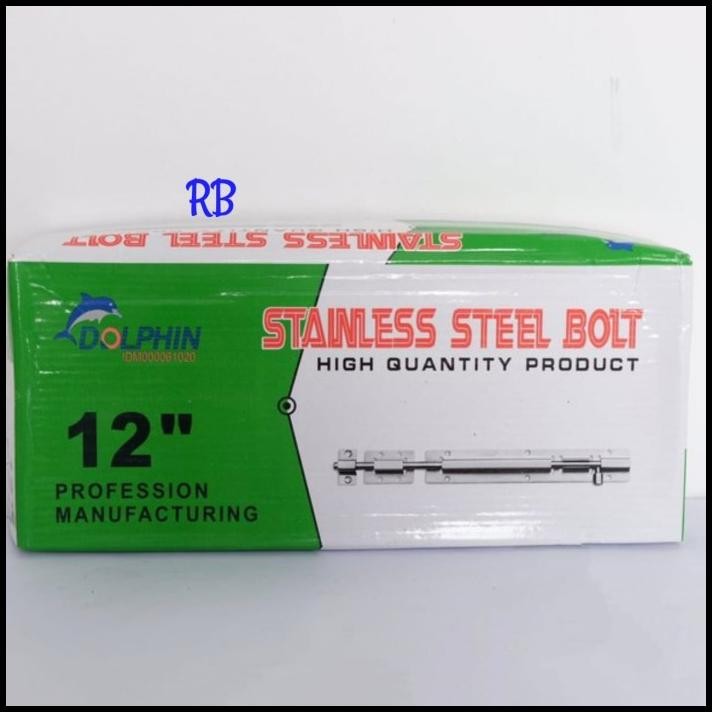 Slot Pintu 12 Inch Dolphin - Grendel Pintu Stainless