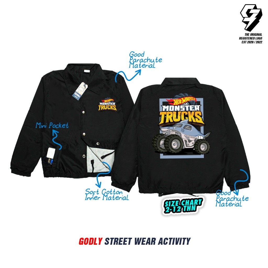 Baju Anak Halus & Tebal Jacket Coach Anak 1 12 Tahun Bahan Parasut 100% Original Godlykids