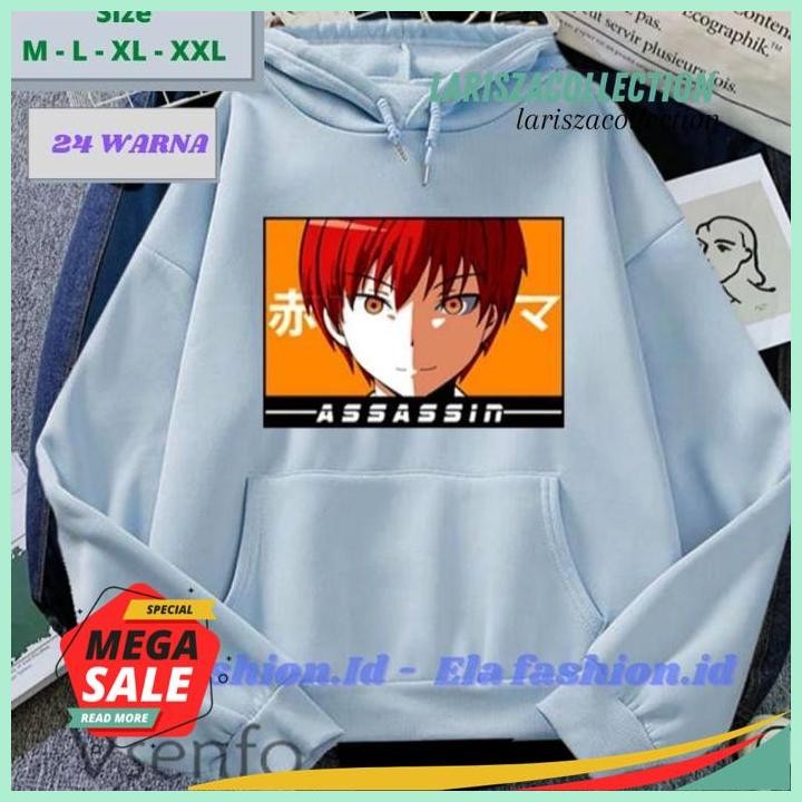 HOODIE HODIE SWITER KARMA AKABANE ANIME AESTETHIC ASSASSINATION CLASSROOM BEST PRODUCT BY LARISZA CO