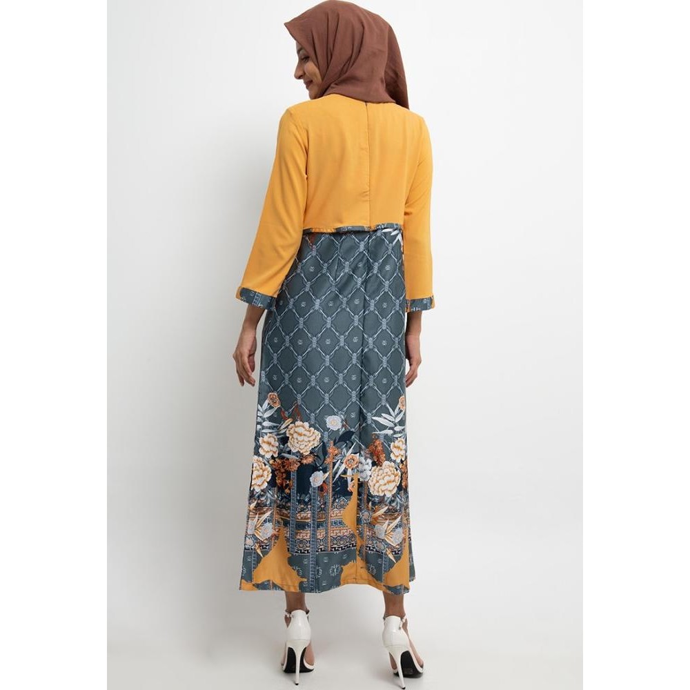 Terjangkau Gamis Batik Arjuna Weda Alesha - Abu-Abu