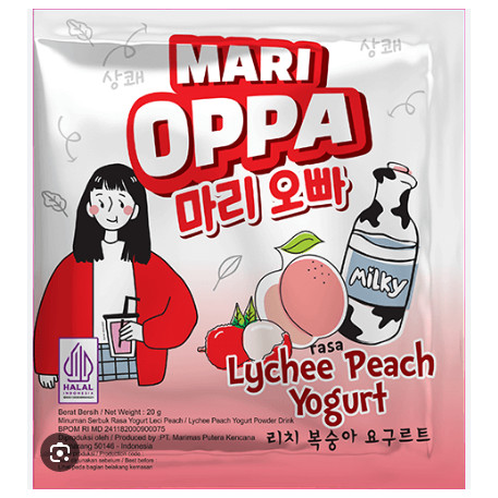

Mari Oppa Milky Lychee Peach 1 Pcs Eceran Original 100%
