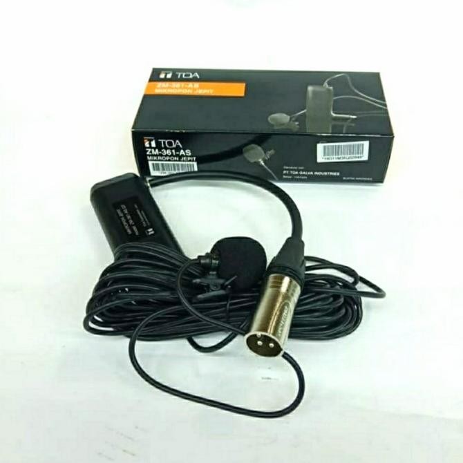 Mic clip on jepit Toa jack Xlr Male