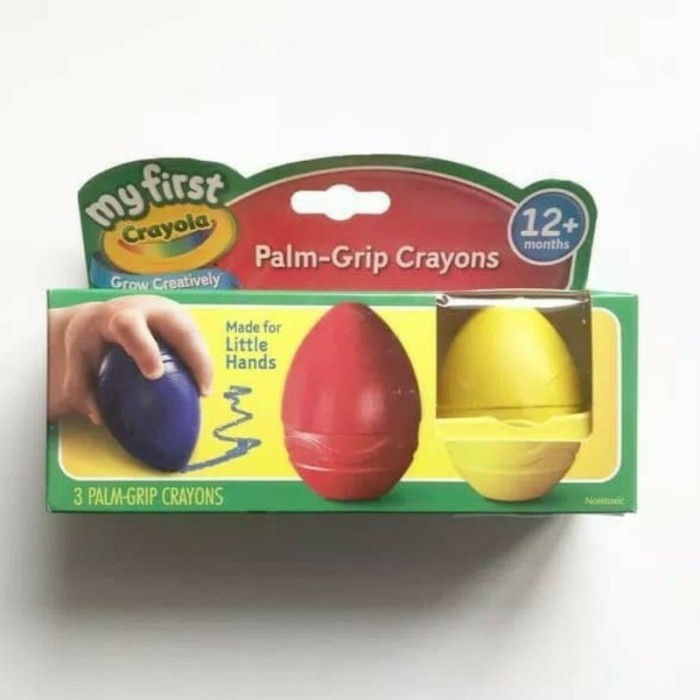 

TERBARU CRAYOLA CRAYON TELUR PALM GRIP Egg Shape BISA GRAB!