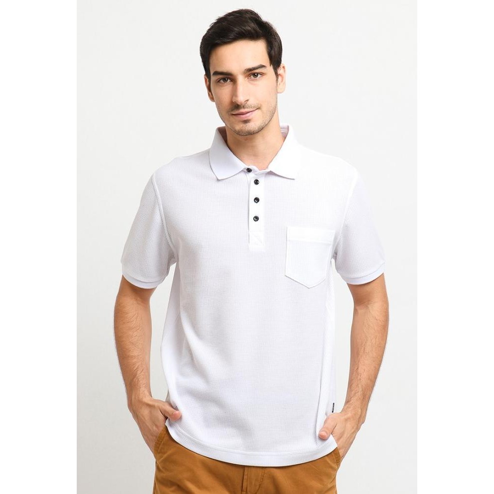Arnett Baju Pria Polo Shirt Polos Putih PS99