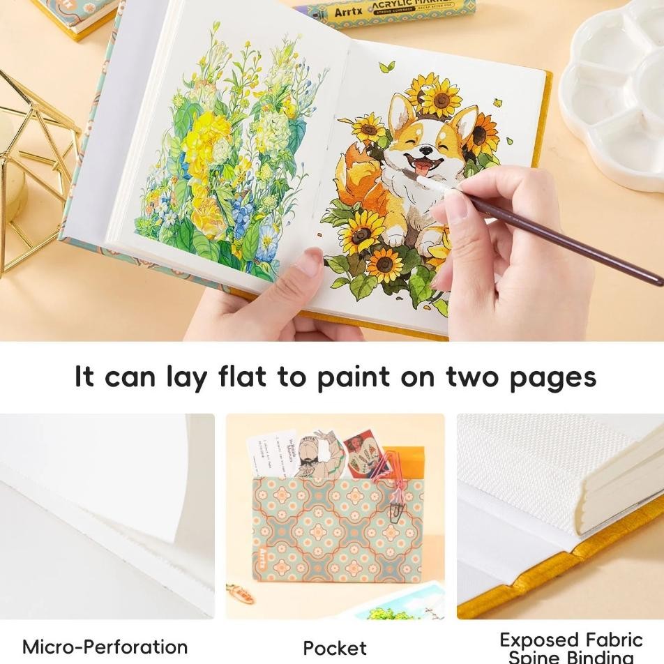 

Arrt Watercolor Journal Etchboo Hardcover 98136Mm