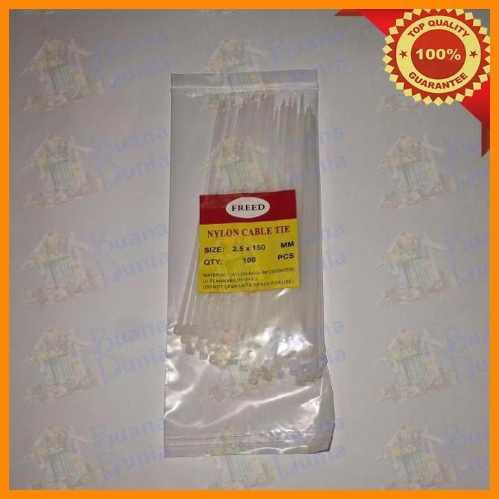 

(BUAN) CABLE TIES 15CM | KABEL TIES | KABEL TIS 150MM PUTIH (100 PCS)