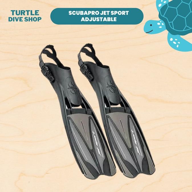 Scubapro Jet Sport Adjustable Fins Scuba Diving - Kaki Katak Selam
