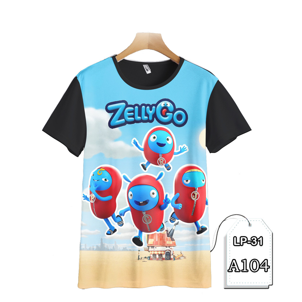 Kaos ZellyGo Kaos Kartun TV Animasi Anak Fashion Kaos Keren dan Trendy LP3D-A104