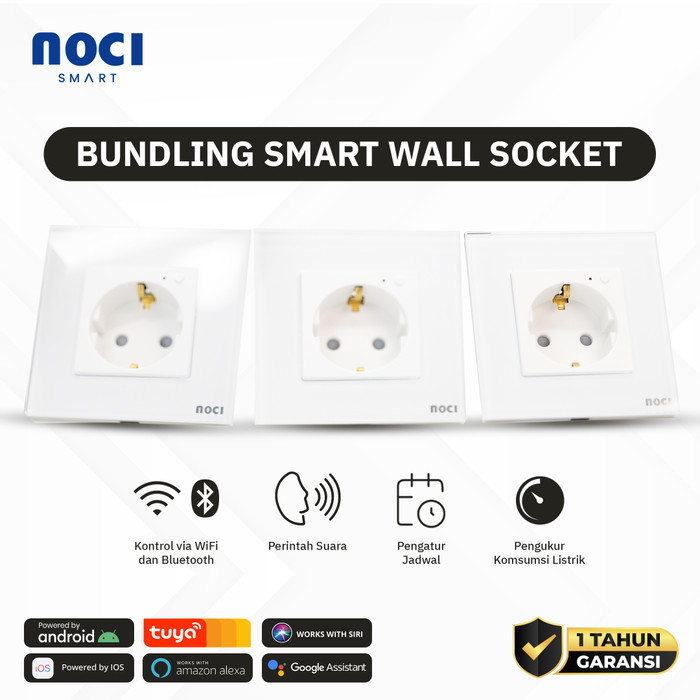 Jual Bundling Noci Smart Wall Socket - Colokan Dinding Stop Kontak Pintar Wireless Wifi + Bluetooth