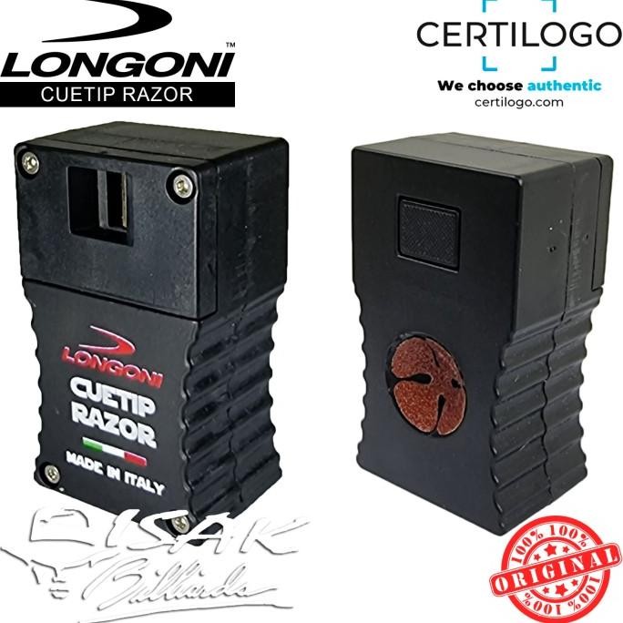 Longoni Cue Tip Razor Tool - Serutan Stick Billiard Alat Reparasi