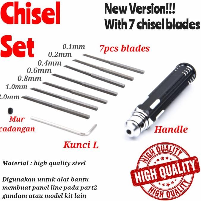 Chisel Set with 5 Chisel Blades Scriber Panel Line Tool High Quality