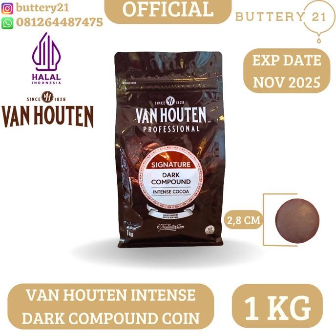

BIG SALE VANHOUTEN DARK COMPOUND COIN 1 KG / COKLAT VANHOUTEN KOIN 1 KG