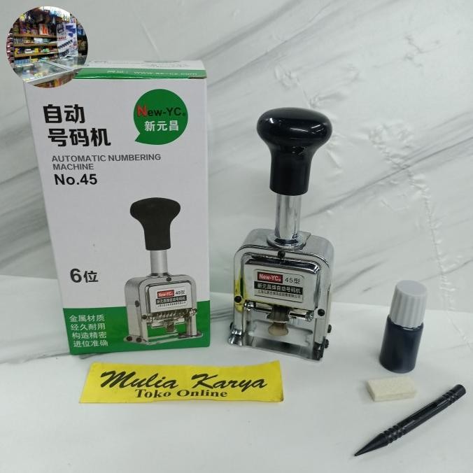 Numerator New YC 6 digit / Numbering otomatis / Stempel Nomor Otomatis