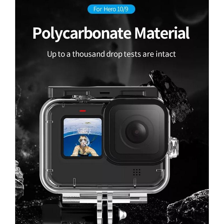 

Telesin Underwater 50M Waterproof Diving Case Gopro Hero 10 / 9 Terlaris