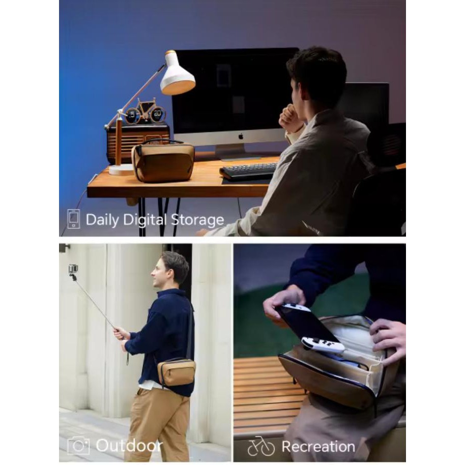 

Vsgo Electronic Tas Organizer Storage Bag Camera Switch Rog Ally Steam Deck Terlaris