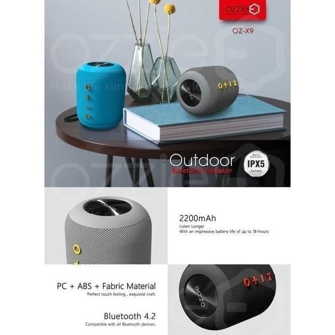 

Ozzie X9 Portable Stereo Bluetooth Speaker Outdoor Waterproof Wireless Terlaris