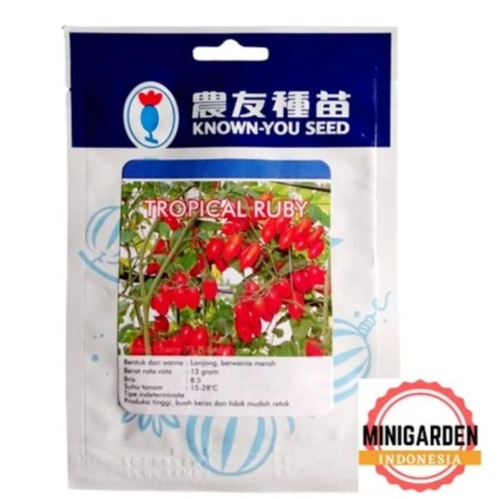 Terjangkau Benih Tomat Tropical Ruby 10 Gram Biji Bibit Tomat Merah Cherry Ceri