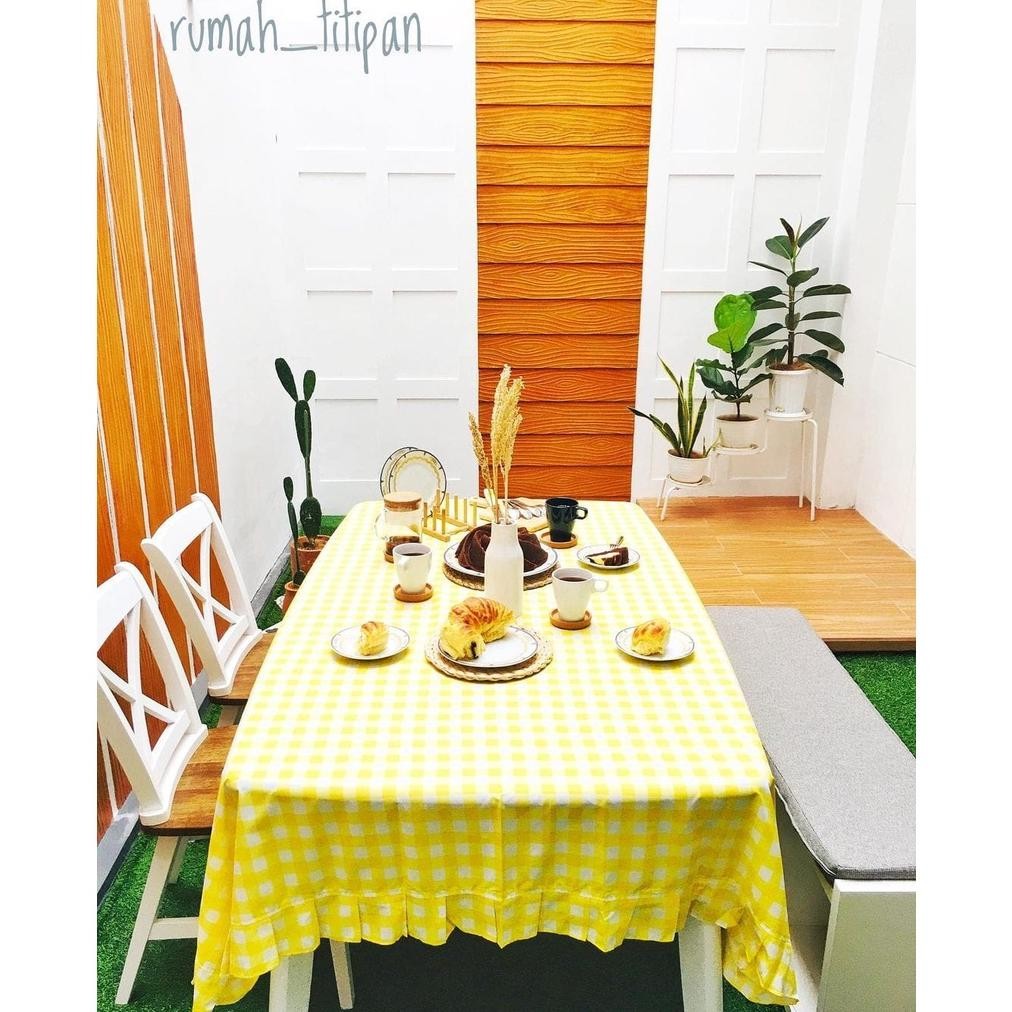 Shafiyyah.sarban Taplak Meja Makan Rempel/Rumbai