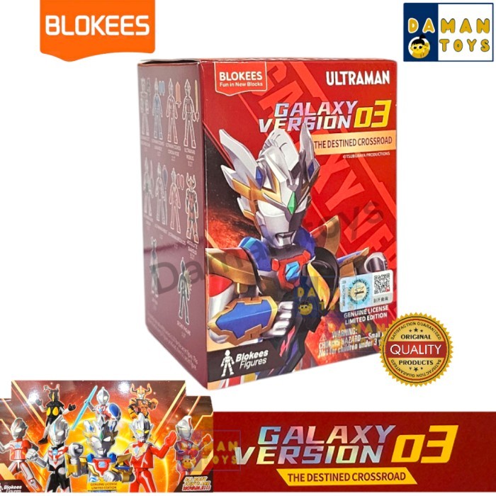 Blind Box Blokees Ultraman Mebius Cosmos Ribut Delta Rise Mainan Ultramen Zetton Figure Monster