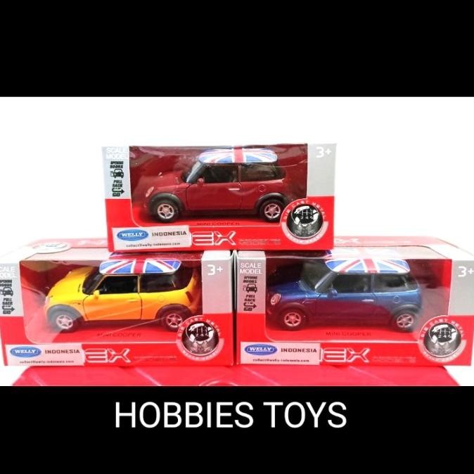 Diecast Welly Nex 1:36 Mini Cooper 1300 UK Flag