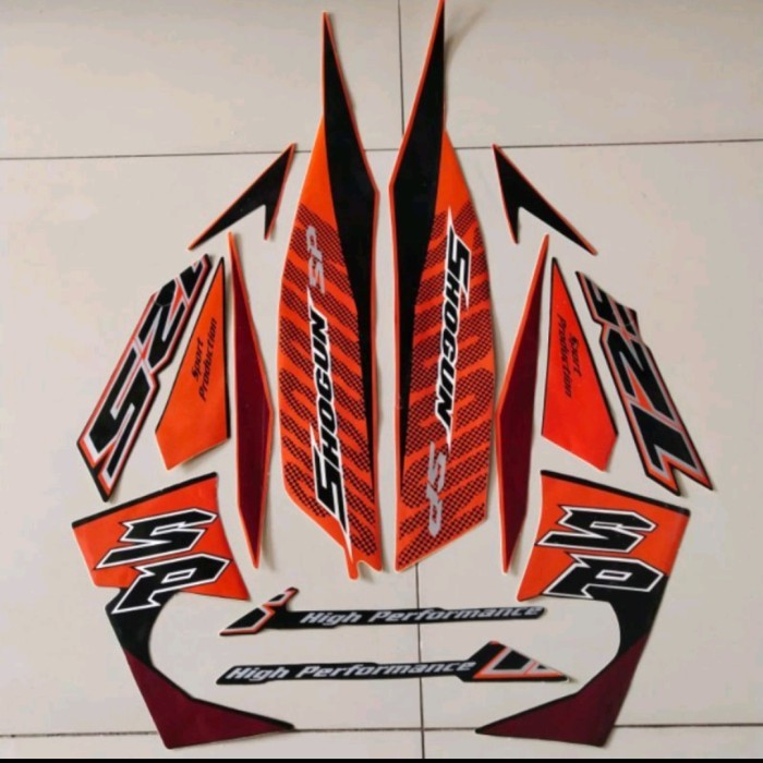 Termurah Stiker Suzuki Shogun Sp 2008 Hitam Orange