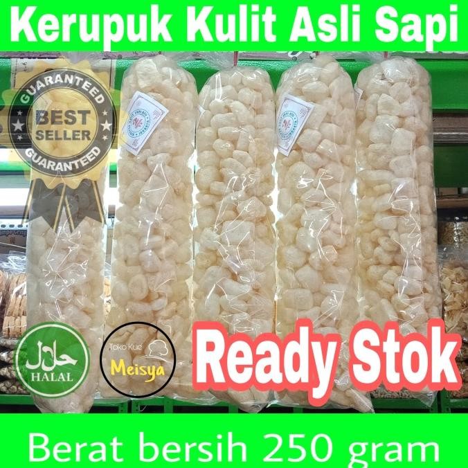 

FREE ONGKIR KERUPUK KULIT HALAL /KRUPUK JANGEK/RAMBAK ISI 250 GRAM