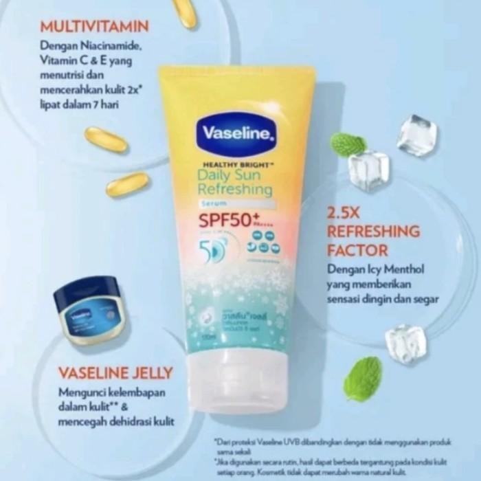 Vaseline Spf 50 Daily Refreshing Sunscreen 170Ml - Serum Perlindungan Uv A / Uv B Vaseline Healthy B