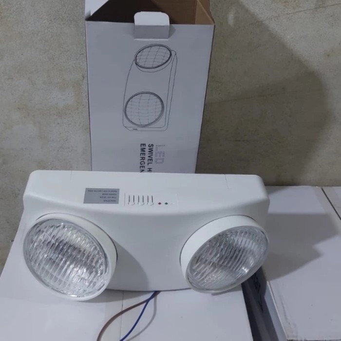 Berkualitas Lampu Emergency 6W Ceiling Twin Lamp Emergency 2X3W Tempel Plafon