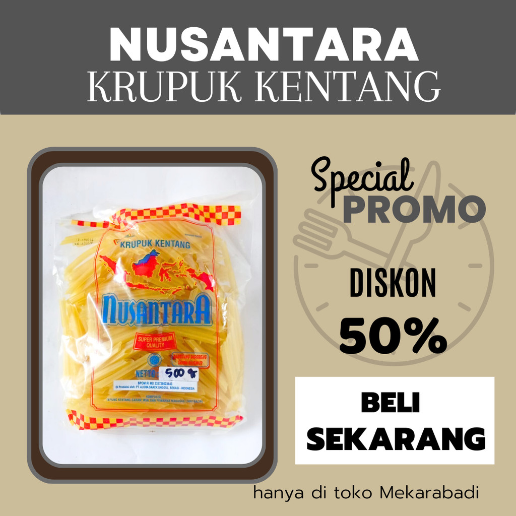 

Krupuk Kentang Potato Nusantara Kemasan 500 Gram