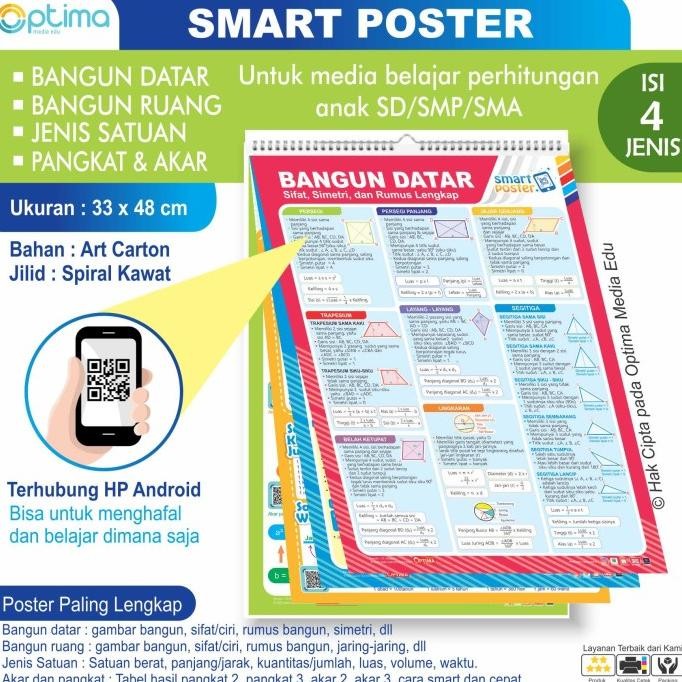 

CUCI GUDANG SMART POSTER RUMUS MATEMATIKA, SATUAN, AKAR DAN PANGKAT