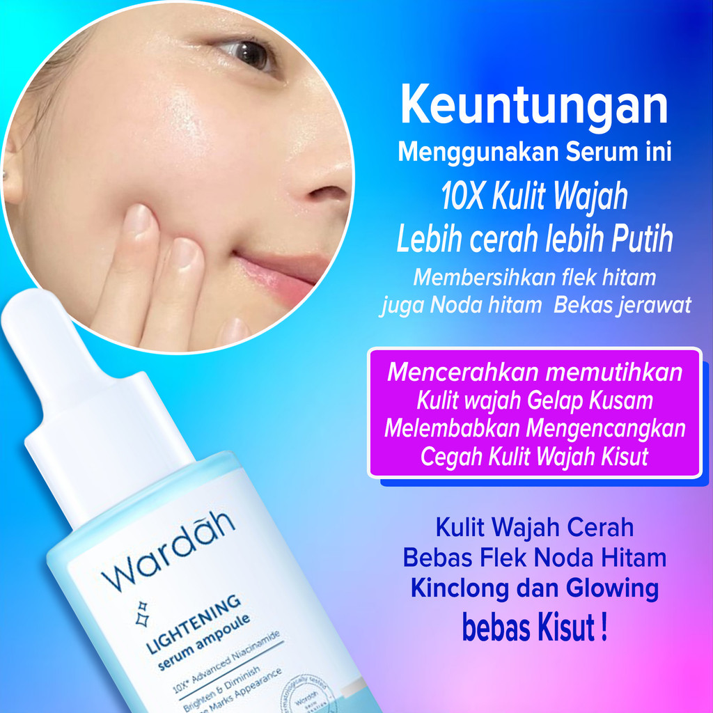 TERLARIS serum pemutih pencerah wajah 10X lebih kuat mencerahkan menyamarkan menghilangkan flek hita