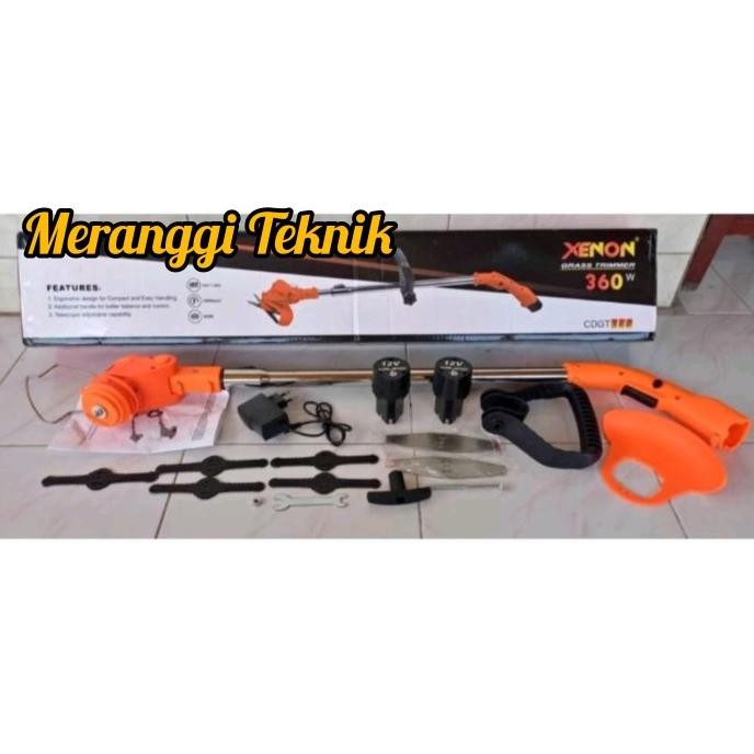 Xenon mesin pemotong rumput baterai 12 v grass trimmer cordless