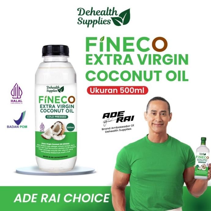 

Terlaris! Dehealth Supplies Fineco /Extra Virgin Coconut Oil 500Ml Botol Plastik