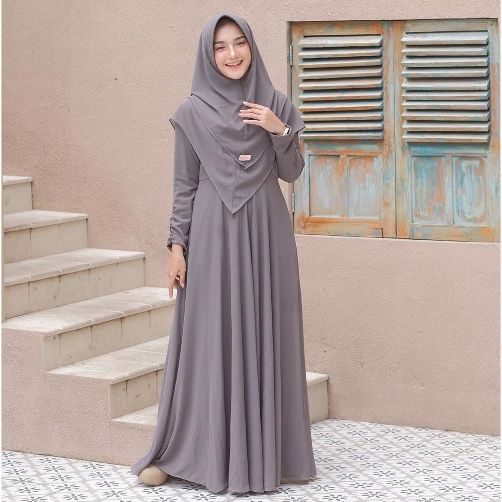 Baju Gamis Abaya Muslim Mayra Syari Set Hijab Baju Gamis Syari Jumbo M L XL XXL 3XL 4XL Gamis Wanita
