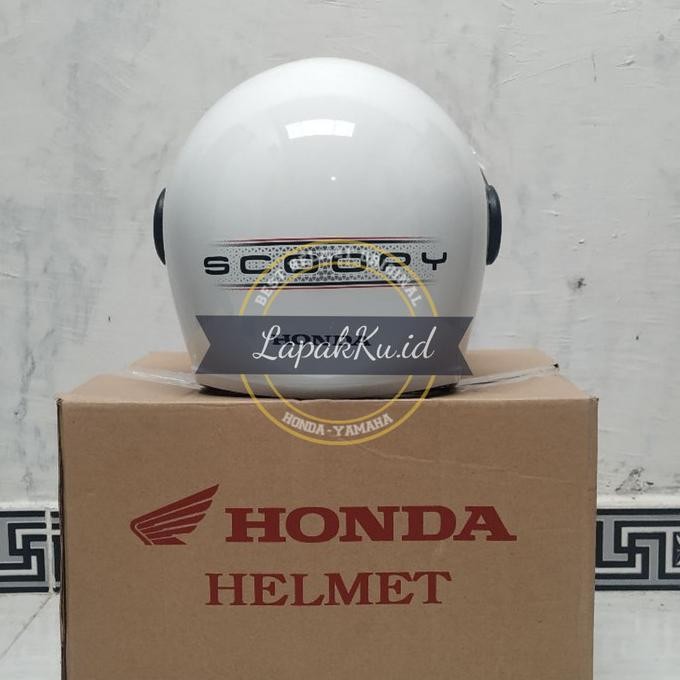 Ready OBRAL LIMITED EDITION Helm Bogo Retro Honda SCOOPY Putih