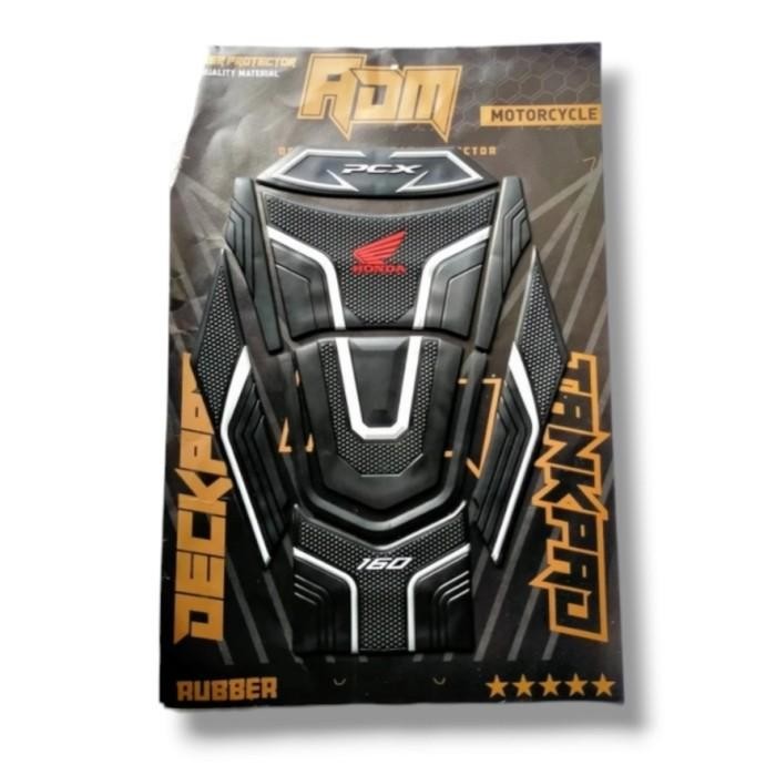 Tankpad Pcx 160 Karet Timbul 3D Merah Biru Gold Silver Putih