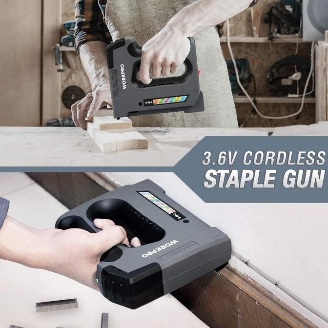 

Workpro Cordless 6 In 1 Staple Gun Tacker 3.6V - Alat Staples Tembak Original Dan Terpercaya
