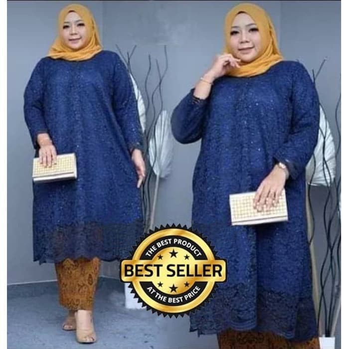 Baju Tradisional Kebaya Halus & Dingin ATASAN TUNIK BRUKAT KEBAYA JUMBO/KEBAYA BROKAT MODERN PESTA