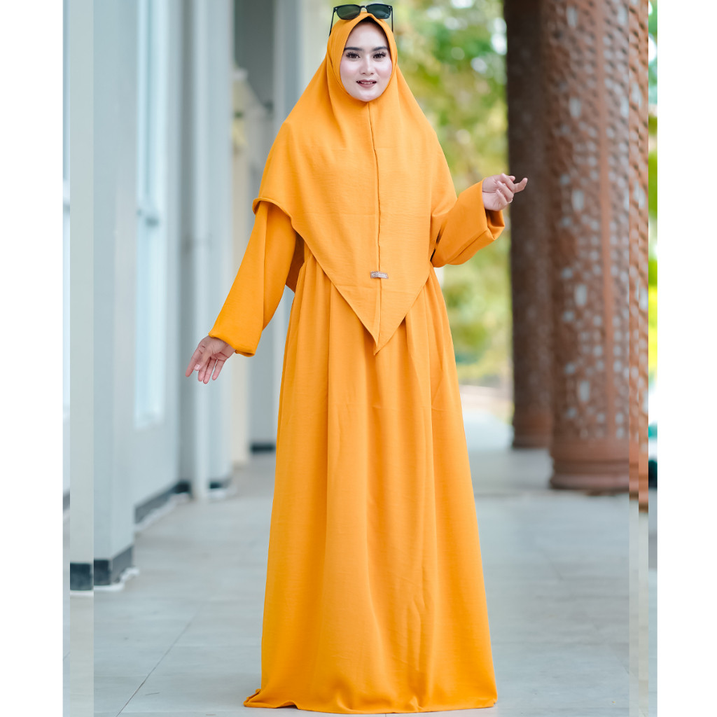 Gamis Lebaran 2025 Model Gamis Terbaru Remaja Bahan Adem Set Hijab Games Kondangan Muslim Pesta Mewa