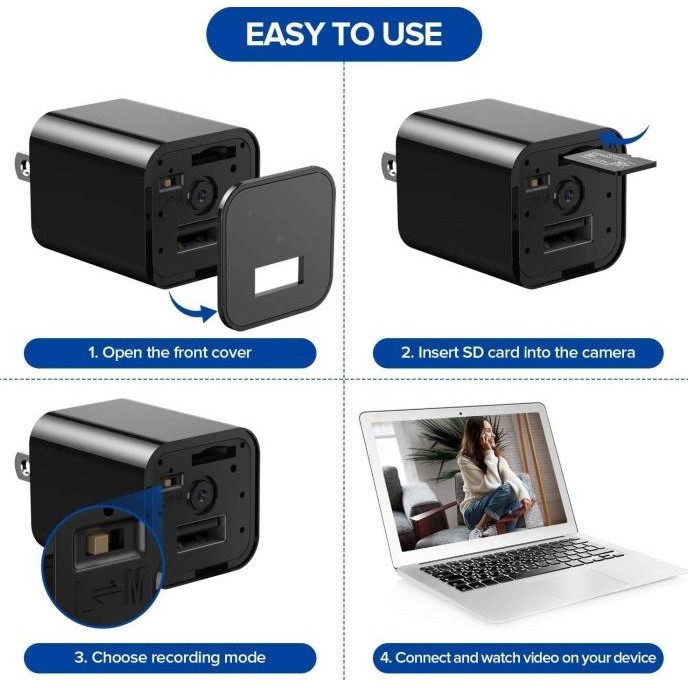 CCTV WIFI SPY HIDDEN CAMERA KAMERA PENGINTAI TERSEMBUNYI MINI ADAPTOR