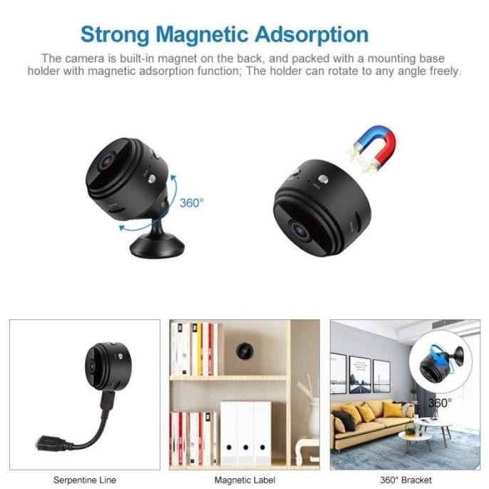 MINI WIFI IP CAMERA IP CAM PENGINTAI HIDDEN CAM PORTABLE CCTV