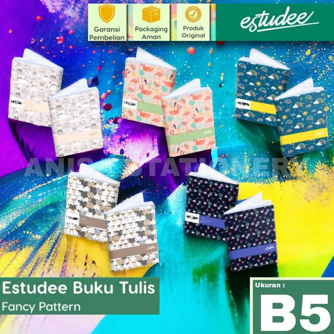 

BUKU TULIS ESTUDEE FANCY PATTERN B5 48 LEMBAR ISI 10