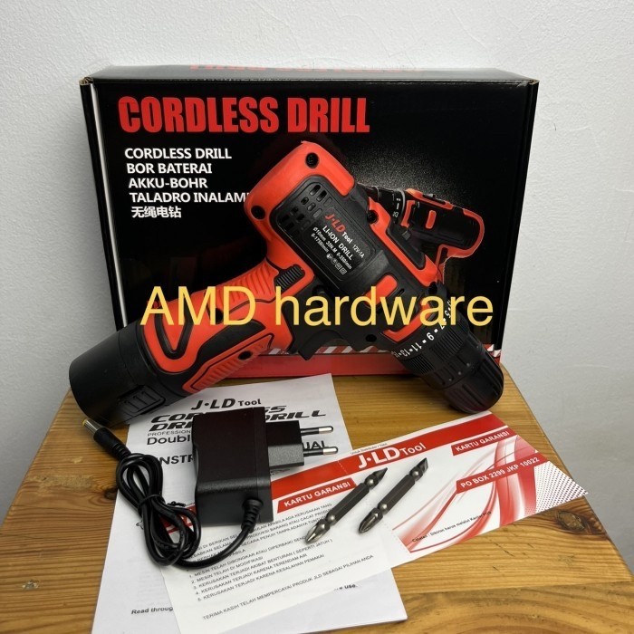 Mesin Bor Cordless Drill Baterai 12V JLD 12S Original J 12 S Volt