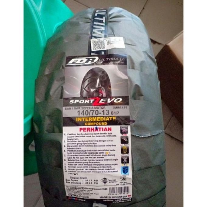 Sale Ban Luar Federal Fdr 140/60-13 140/60 Ring 13 Tubeless Sport Zevo Nmax