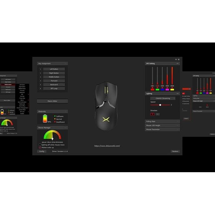 DELUX M800 PRO Wireless Gaming Mouse with PAW 3370 Sensor
