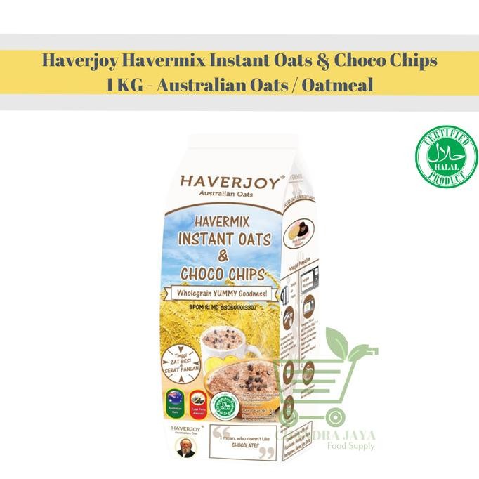 

Haverjoy Havermix Instant Oats & Choco Chips 1 Kg - Australian Oat Stok Terbatas